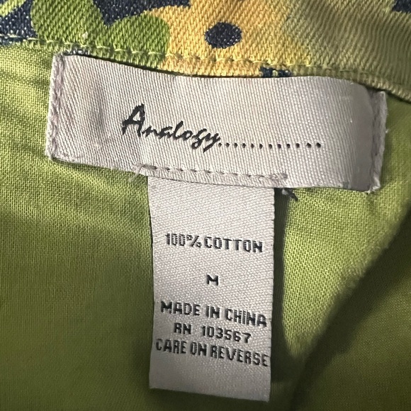 Analogy Jean Jacket Blue and Yellow Floral Design - Picture 8 of 9